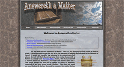 Desktop Screenshot of answerethamatter.org